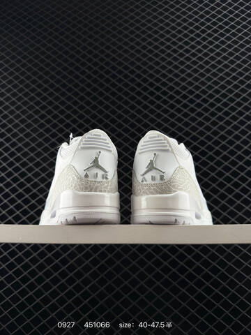 Jordan Air Jordan 3 Retro White Silver Light Grey EU 40-47 5 Basketball Shoe - Men s BS-80623