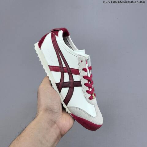 Onitsuka Tiger Mexico 66 White Burgundy Cream Red 35 5 To 45 Sneaker Casual Sneakers - Unisex (BS-69043)