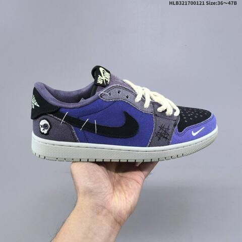Jordan Air Jordan 1 Retro Low OG Purple Black Grey EU 36-47 Basketball - Unisex (BS-66892)