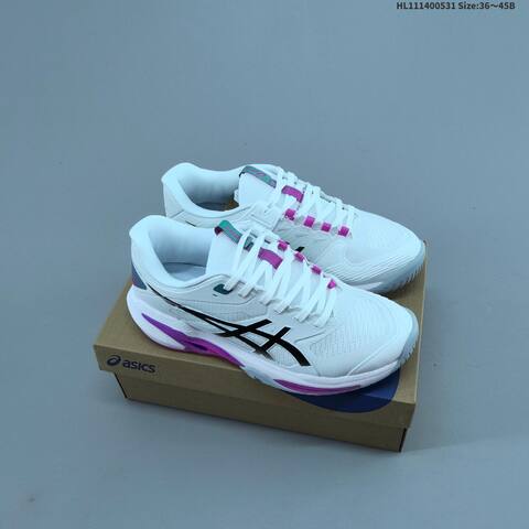 ASICS RESOLUTION SPEED FF 4 White Black Purple EU 36-45 Tennis Shoe Casual Sneakers - Unisex BS-68779
