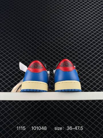 Jordan Air Jordan 1 Low White Blue Red Cream Black EU 36-47 5 Sneaker - Unisex BS-80270