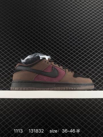 Nike SB Dunk Low Brown Burgundy Black EU 36-46 5 Skate - Unisex (BS-74230)