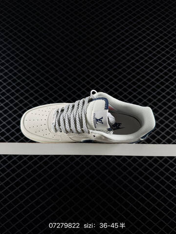 Nike Air Force 1 07 LV8 Off White Dark Blue EU 36-45 Lifestyle - Unisex (BS-70065)