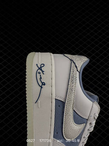 Nike Air Force 1 White Light Blue Navy Off White EU 36-45 Lifestyle - Unisex (BS-71175)