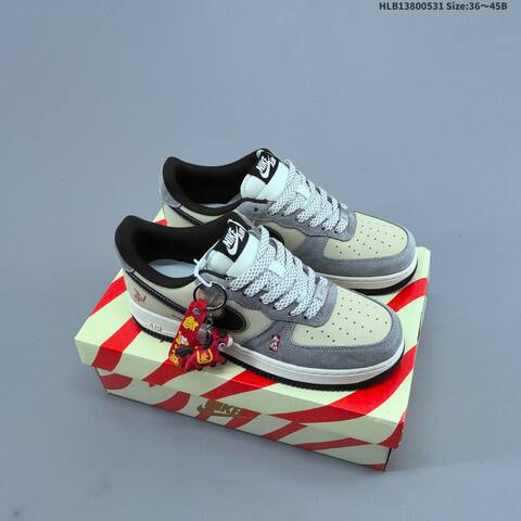Nike Air Force 1 07 LV8 Brown White Red Gray Beige Black EU 36-45 Sneaker - Unisex BS-60045