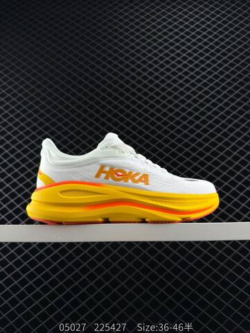 HOKA ONE ONE Bondi 9 White Yellow Orange EU 36-46 Running Shoe Running Sneakers Unisex BS-86634