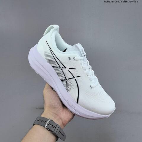 ASICS Gel Kayano 33 White Black Dark Brown Red EU 36 45 Running Shoe EU 36-45 Running Sneakers - Unisex (BS-68808)