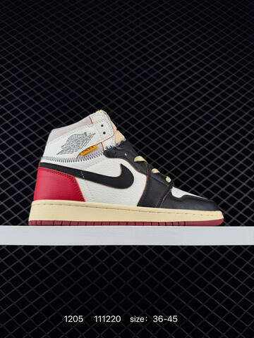 Jordan Union x Air Jordan 1 Retro High PK NRG White Black Red Cream EU 36-45 Basketball Shoe - Unisex BS-80106