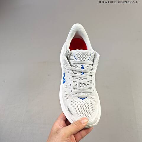 HOKA ONE ONE Bondi 9 White Blue Red EU 36-46 Running Shoe Running Sneakers - Unisex (BS-69440)