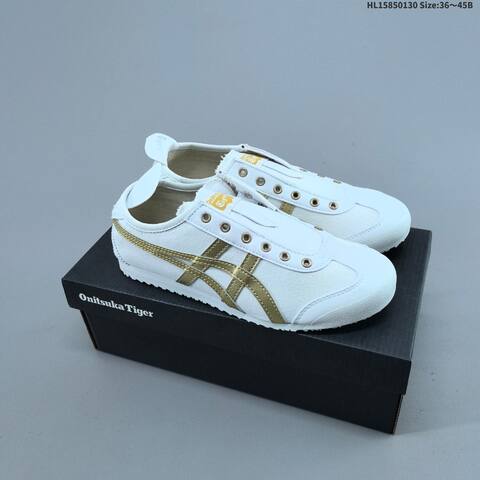Onitsuka Tiger Mexico 66 Paraty Slip On White Black Orange Green Cream EU 36 45 Sneaker EU 36-45 Casual Sneakers - Unisex (BS-69027)
