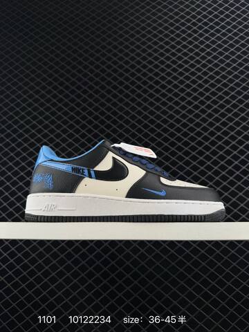 Nike Air Force 1 07 Low Black White Blue EU 36-45 Lifestyle - Unisex (BS-74421)