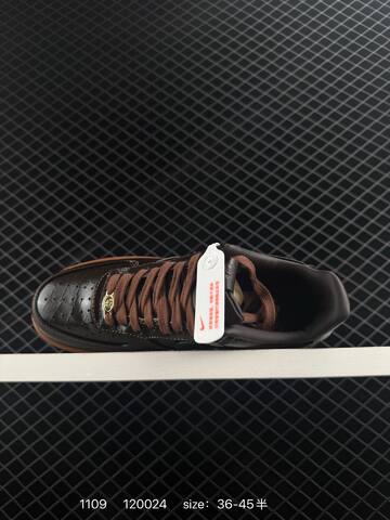 Nike Air Force 1 Low 07 Dark Brown Black With Gum Sole 36-45 Casual - Unisex (BS-74296)