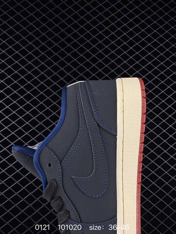 Jordan Air Jordan 1 Low DV1759-448 Dark Navy Pale Cream Red Blue EU 36-46 Sneaker - Unisex BS-79796