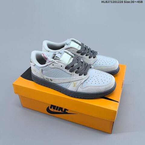 Jordan Air Jordan 1 Low Light Grey Black EU 36-45 Lifestyle - Unisex (BS-67215)