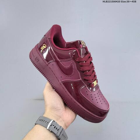 Nike Air Force 1 07 LV8 IO9970-638 Burgundy Gold EU 36-45 Sneaker - Unisex BS-60624