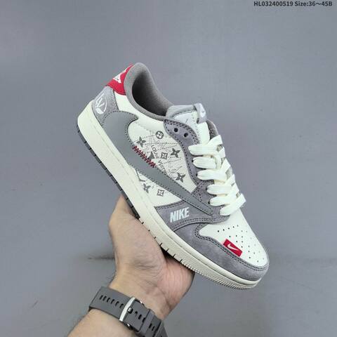 Jordan Air Jordan 1 Low Black White Grey EU 36-45 Lifestyle - Unisex (BS-65924)