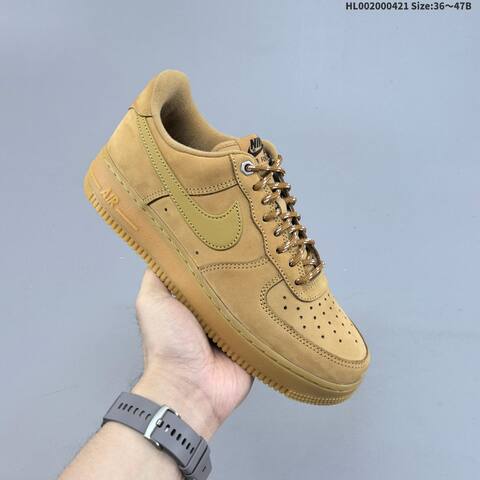 Nike Air Force 1 Low Wheat Flax Wheat Tan Gum Brown EU 36-47 Sneaker - Unisex BS-60613