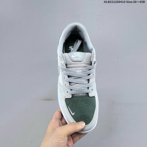 Nike SB Force 58 White Grey Dark Green EU 36-45 Skate Shoe - Unisex (BS-60839)