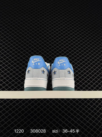 Nike Air Force 1 Low Light Blue Gray White 36-45 Lifestyle - Unisex (BS-73578)