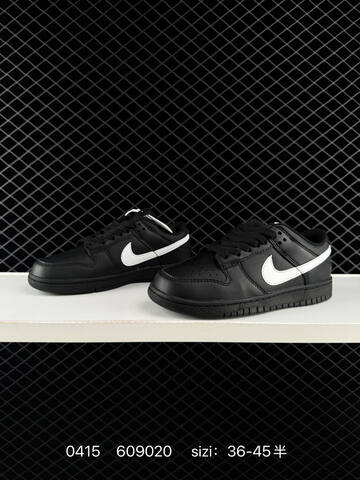 Nike Dunk Low Black With White Swoosh EU 36-45 Skate - Unisex (BS-72092)