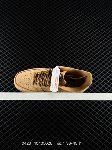 Nike Air Force 1 LV8 FZ7372-200 Wheat Flax Tan Nubuck With Golden Yellow Swoosh Gum Outsole EU 36-45 Half Sizes Available Lifestyle - Unisex (BS-71910)