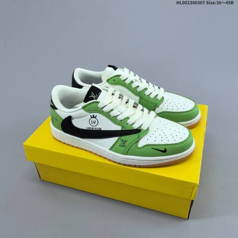 Louis Vuitton x Travis Scott x Air Jordan 1 Low Louis VuittonLV x AIR JORDAN AJ1 Lifestyle BS-66606