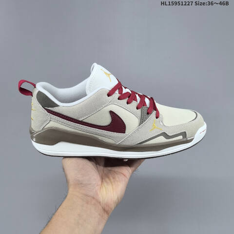 Nike Air Jordan CMFT Era Cream Beige White Burgundy 36 46 Casual - Unisex (BS-67230)