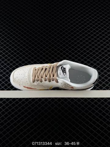 Nike Court Vision Low DIY Off White Black Brown Yellow EU 36-45 Skate - Unisex (BS-70258)