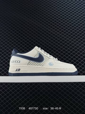 Nike Air Force 1 07 White Cream Navy Grey EU 36-45 Lifestyle - Unisex (BS-74311)