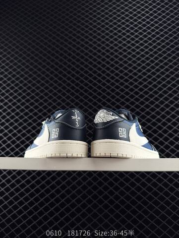 Jordan Air Jordan 1 Low Travis Scott Givenchy Custom Navy Blue Off White EU 36-45 Sneaker - Unisex BS-81230