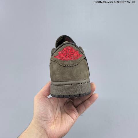 Nike Travis Scott x Air Jordan 1 Low Velvet Brown Black Brown EU 36-47 5 Lifestyle - Unisex (BS-67266)