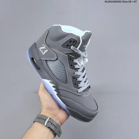 Air Jordan 5 Retro Wolf Grey Replica AIR JORDAN 5 Aj5 Lifestyle BS-66333
