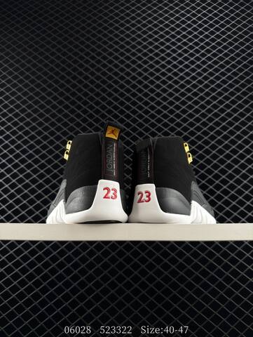 Jordan Air Jordan 12 130690-017 Black White Red Gold EU 40-47 Basketball Shoe - Men s BS-81133