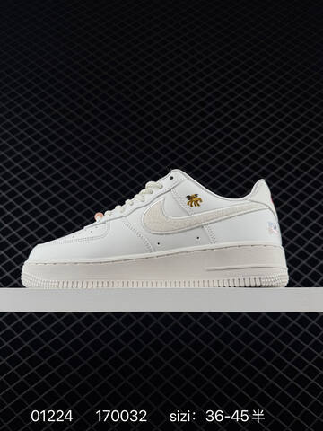 Nike Air Force 1 07 White With Multicolor Embroidered Accents EU 36-45 5 Lifestyle - Unisex (BS-72979)