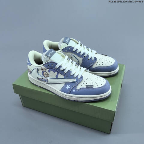 Jordan Air Jordan 1 Low x Travis Scott White Black Royal Blue EU 36-45 Casual - Unisex BS-67190