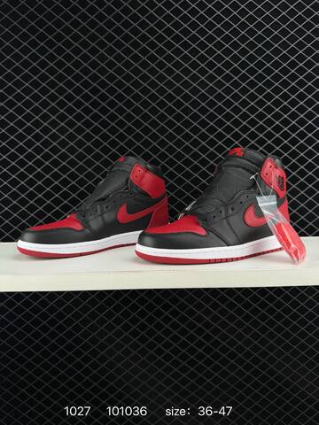 Jordan Air Jordan 1 Retro High 555088-101 Black Red White EU 36-47 Basketball Shoe - Unisex BS-80423
