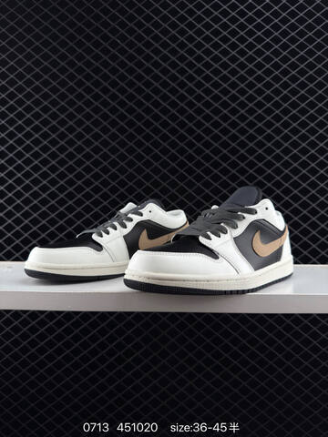 Jordan Air Jordan 1 Low White Black Tan EU 36-45 Sneaker - Unisex BS-81072