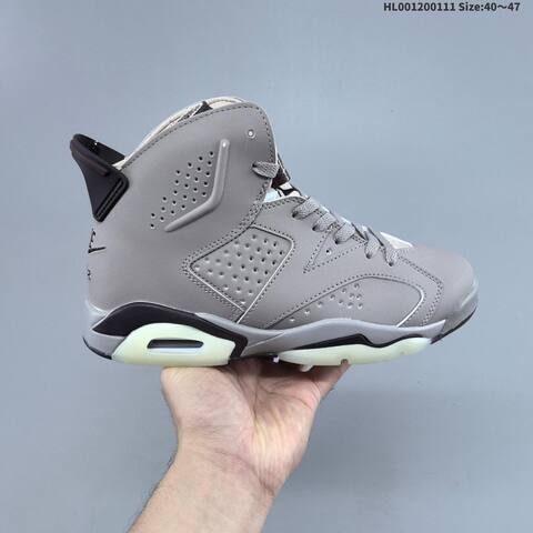 Jordan Air Jordan 6 Retro Grey Black Light Blue 40 47 Basketball - Men's (BS-67011)