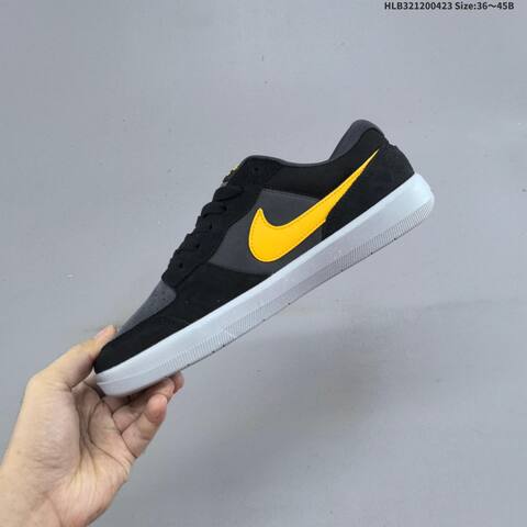 Nike SB Force 58 Black Dark Grey University Gold Light Grey EU 36-45 Skate Shoe - Unisex (BS-60573)