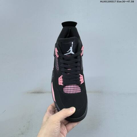 Jordan Air Jordan 4 Black Pink Thunder 36 47 5 Basketball - Unisex (BS-65943)