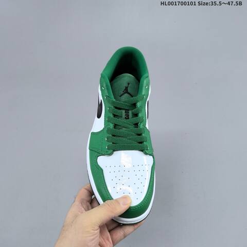 Jordan Air Jordan 1 Low Pine Green White Black 35 5 47 5 Casual - Unisex (BS-67145)