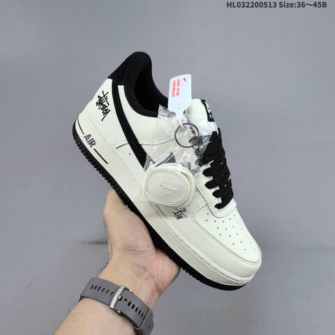 Nike Air Force 1 07 Low Stussy Off White Black EU 36-45 Sneaker - Unisex BS-60374