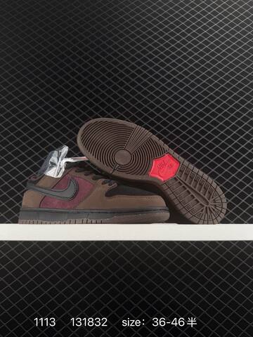 Nike SB Dunk Low Brown Burgundy Black EU 36-46 5 Skate - Unisex (BS-74230)