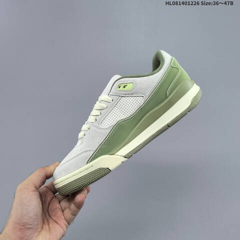 Jordan Air Jordan 4 Retro Gray Olive Green White 36 47B Basketball - Women's (BS-67253)