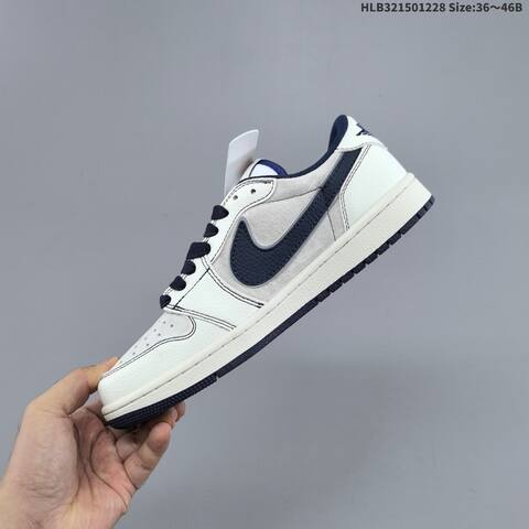 Jordan Travis Scott x Air Jordan 1 Low OG Reverse Mocha Sail University Blue Black EU 36-46 Lifestyle - Unisex (BS-67220)