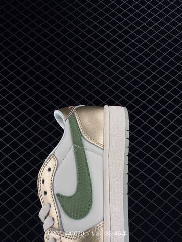 Jordan Air Jordan 1 Low Chinese New Year Sail Metallic Gold Green EU 36-45 Sneaker - Unisex BS-80228
