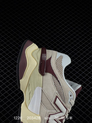 New Balance 9060 Beige White Burgundy Cream Black EU 36-46 5 Sneaker - Unisex (BS-82452)