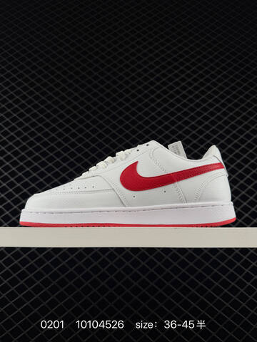 Nike Court Vision Low White Red 36-45 Casual - Unisex (BS-72861)