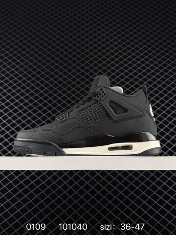 Jordan Air Jordan 4 Retro Black Sail EU 36-47 Basketball Shoe - Unisex BS-79868
