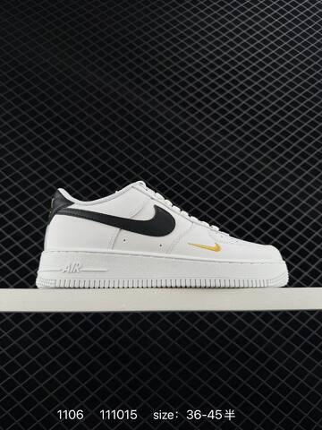 Nike Air Force 1 Low White With Pink Black Gray Cream Swoosh Options And Gold Mini Swoosh EU 36-45 5 Lifestyle - Unisex (BS-74331)
